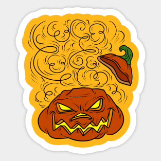 Scary Halloween Jack O' Lantern Sticker